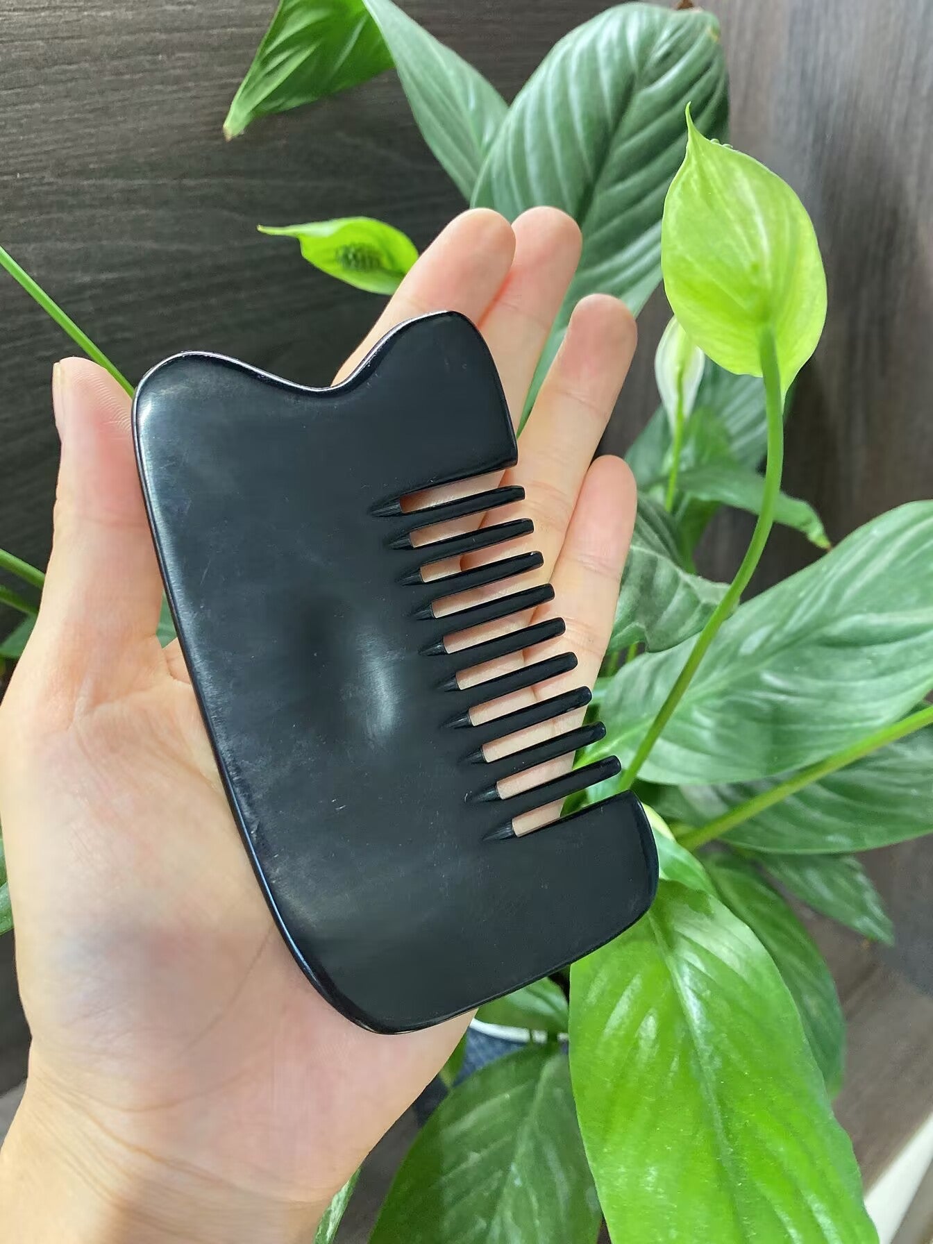 【GUA SHA Board 】2 in 1 GUA SHA Board Ox Horn-Scalp Massage, GUASHA the body